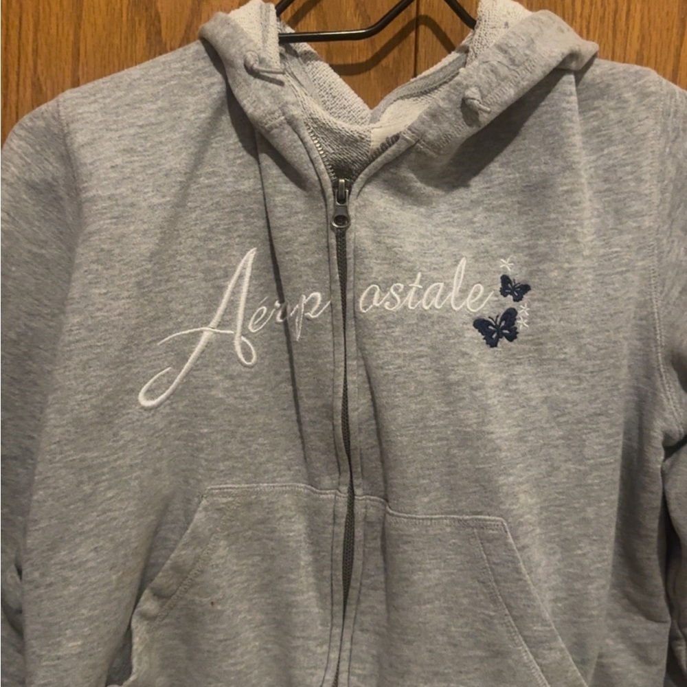 Aeropostale Heather Gray Hoodie